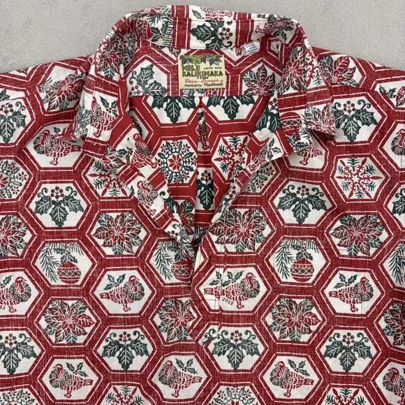 Reyn Spooner Polo Mens XXL Red Mele Kalikimaka Holiday 2012 Limited Edition